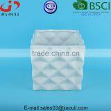 Home and Garden Decorations Dimple Design Glazed Pot Plant White Square Ceramic thumbnail-4