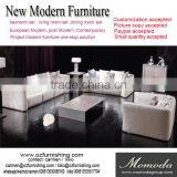 JR8023 Elegant Chic Contemporary White Cow Leather Foshan Cheap Sofa Customized Factory Supplier thumbnail-1