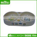 Environmental Non-toxic Plastic Twin Melamine Pet Feeder thumbnail-1