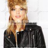 2015 Europe Style Knitting Faux Fur Lady Head Decorative Hat Faux Fur Cap for Woman thumbnail-2