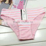 Front Cute Strie Printing Sexy Lingerie Cotton Underwear Stock Wholesale Women Panty thumbnail-6