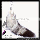 CX-R-06 Custom Fur Keychain/ Promotion Genuine Fox Fur Tail Key Chain thumbnail-2