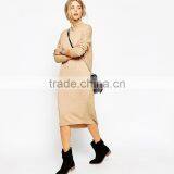 Ladies Autumn Midi Jumper Dress With Roll Neck Ladies' Long Dress thumbnail-1