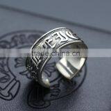 Fashion Cool Retro Punk JEWELRY Open Ring Sterling Silver for Men Wholesale thumbnail-2