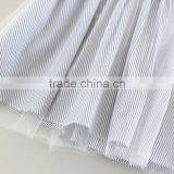 Fairy Dress Light Sky Blue and White Stripes Child Flutter Sleeve Summer Frock Chiffon Skirt thumbnail-6