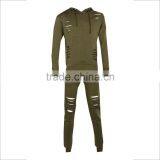 Custom Street Style Ripped Hole Washing Slim Fit Tracksuit thumbnail-1