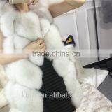 Natural Real Fox Fur Vest New 2016 Winter Long Thick Women Genuine Fur Vest Jacket Pockets Real Fur Vest Coats for Women thumbnail-5