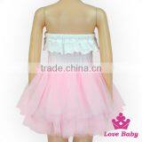 52SQG060 Lovebaby Wholesale 3 Layers Pink Chiffon Tutu Skirt With Sequin Bow Attach Short Casual Party Tutu Dress For Kids thumbnail-1