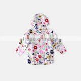 S60607B Kids Girl Autumn Coat Children Print Hooded Jacket Outerwear thumbnail-3