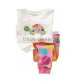 S32656W Wholesale OEM Lovely Comfot Cartoon Print Pajamas Set For Kids 2 Piece 100% Cotton Sleepwear thumbnail-3