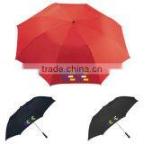 Lafayette 56" Auto Folding Golf Umbrella - Wooden Handle, Folds to 22" Long, Pongee Canopy and Comes With Your Logo thumbnail-1