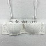 Ladies White Lace Transparent Underwear Sexy Bra Panty Set thumbnail-2