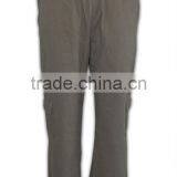 Woven Elastric Band Casual Long Pants Loose Fit thumbnail-1
