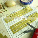 Brass Bookmark/DIY Drawing Templates/Hollow Out Ruler for Planner,Scrapbook, Handbook thumbnail-1