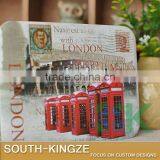 London Colorful Printing Post Card Storage Square Cubid Shape Iron Box thumbnail-2