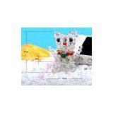 Diy Beaded Lucky Cat 3d 4mm Bicone Crystal Beads Animal Charm thumbnail-3