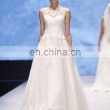 2017 P0025 White Color Strapless Net Fabric Beaded Grace Wedding Dresses P0017 thumbnail-1