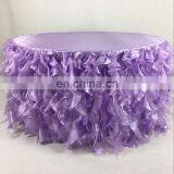 TC055--M #90+O#10 Curly Willow Table Skirt Handmade Linen Tablecloth Table Skirting Designs for Wedding thumbnail-1