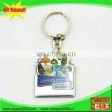 Cut Shape Promotional Metal Custom Keychain Logo Printing With Epoxy thumbnail-1