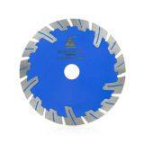 Hot pressed protective teeth diamond saw blade for cutting concrete