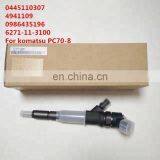 COMMON RAIL FUEL Injector 0445110307 for Komatsu PC70-8 6271-11-3100