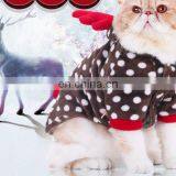 Wholesale Dog Pet Cat Xmas Elk Winter Point Plush Clothes Hoodie Sport Overcoat thumbnail-2