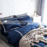 Hot Sales Home Luxury Wedding Navy Bed Sheet Bedding Set Factory Cotton/Microfiber thumbnail-2