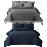 Wholesale High Quality Full Size Grey 100% Polyester Comforter Quilt Set For Adult thumbnail-2