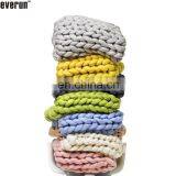 in Stock Super Chunky Knitted Merino Wool Bulk Yarn for Hand Knitting of Throw,blanket With Photo