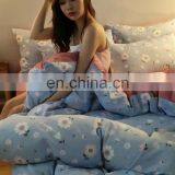 2020 Hot Selling Drop Shipping Reactive Printing Floral Cotton and Flannel Super Soft and Warm Bed Linen 4pcs Bedding Set