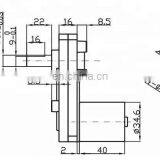 MBI-95F3540 10-500rpm 12v High Torque RoHS 95mm Flat Gear Box dc Motor for Padlocks and Smart Home Use thumbnail-2