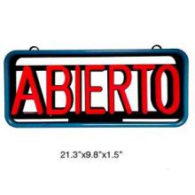 Abierto open sign red letter and green border-MYI008