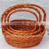 Rounded Willow Wicker Dacoration Basket thumbnail-1