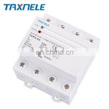 3P 63A 380V Three Phase Din Rail Automatic Recovery Reconnect Over Voltage Under Voltage Protective Protect Protector Relay thumbnail-3