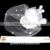 Wholeslae Hair Clip Veiling Sinamay Base Fascinator Hat For Wedding Party thumbnail-5