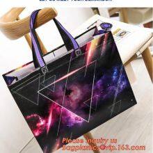 Heavy Duty Grocery Tote Bag, Royal Blue Large & Super Strong, Reusable Shopping Bags With Stand-up PL Bottom, Bagease thumbnail-4