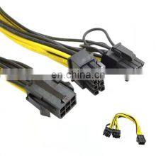 6 Pin Female To Dual 8 (6+2) Male Pin Pci Express Power Converter Cable Pcie Pci-e Vga Splitter Hub Power Cable thumbnail-4