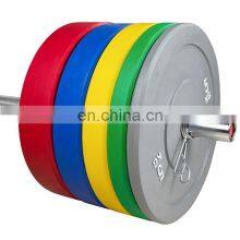 Gym 20kg Rubber Coated 45 Lbs Weight Plates Black Rubber Weight Bumper Plate