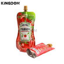 Custom Shape Nice Printing Food Grade Anti-leakage Plastic Stand Up Sauce Pouch With Spout thumbnail-3