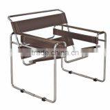 Replica German Design Chairs Stainless Steel Elegant PVC/Genuine Leather Marcel Breuer Wassily Chair thumbnail-3