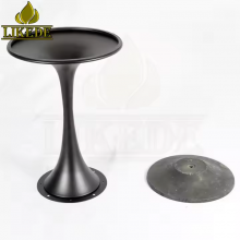 Newest Stainless Steel Tulip Table Leg Saarinen Table Base With Black Iron Heavy Duty Marble Tabletop for Workshops thumbnail-4
