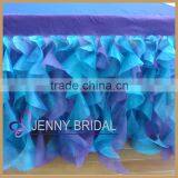 TC012H Factory Hig High Quality Custom Organza Table Skirt thumbnail-5