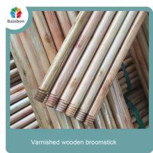 Italian Threaed Varnished Wooden Mop Stick 120cm Length PP Plastic Bristle Broom Head Dustpan Set for Outdoor Home Use