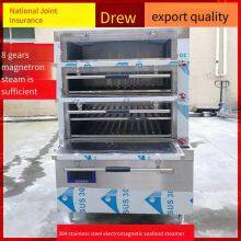 Seafood Steamer Cabinet, All Stainless Steel Thickened, Three-door Soup Stewing Cabinet, Electromagnetic Steaming and Stewing Cabinet, Double-door Steamer, Automatic Control thumbnail-2