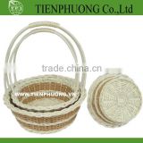 handle rattan/bamboo storage basket/fruit bamboo basket