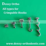 curved long high-quality orthodontic crimpable split hook