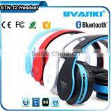 New Products 2016 STN-12 HIFI Noise Isolating Headband Headphones Wireless Bluetooth Headset With fm and tf Card Supplier's Choice thumbnail-4