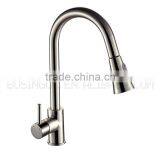 2016 Hot Selling Top Quality Deck Mounted Brushed Treatment Brass Pull Out Cupc Faucet thumbnail-1