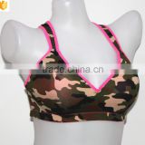 High quallity camouflage color sport bra,sexy women bra