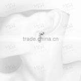 E1035 Wholesale Nickle Free Antiallergic White Real Gold Plated Earrings For Women New Fashion Jewelry